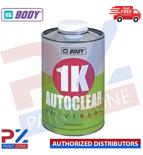 HB BODY Clear Lacquer 1K Clearcoat Acrylic 1 LTR READY TO USE